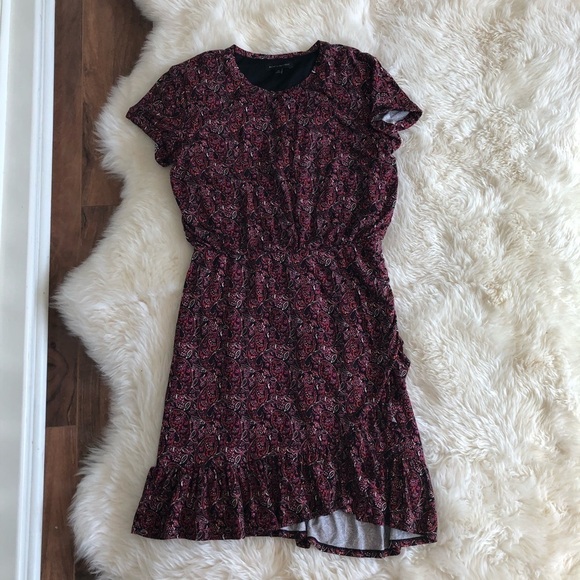 Banana Republic Flounce Hem T Shirt Dress Paisley - Picture 2 of 8